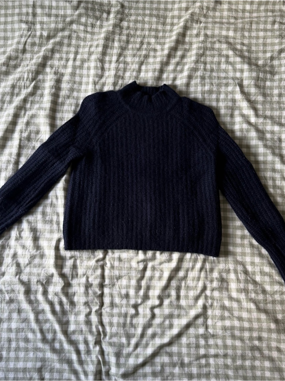 Navy Mock-Neck Sweater - From the Future - 100% Cashemere